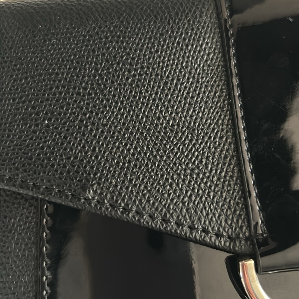 Nine West Pretty Little Things Black Faux Leather shoulder Cross Body bag Purse - Picture 12 of 15